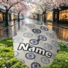Custom Name Personalized Football Club F.C Print Umbrella, Auto Open Close, 8‑Rib Sturdy Frame, Commute Camping Hiking Use, Birthday Gift