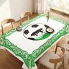 Soccer Tablecloth for Birthday Party Decoration, Soccer Ball Field Rectangle Table Cover for Dining Room, Game Day Sports Party Supplies