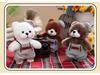 2026 Painter Bear Plush Keychain - Cute Mini Bear Pendant Toy Gift
