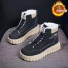 Winter velvet high-top Martin boots women's versatile thickened warm cotton shoes platform casual snow boots short boots women