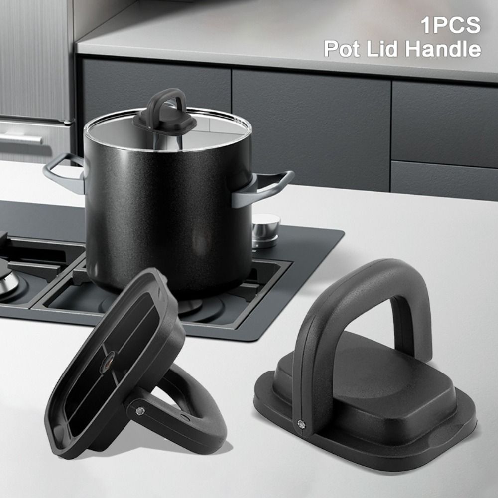 Black Pot Lid Knob Foldable Lid Replacement Knob Comfortable Pot Lid Handle Cookware Accessories