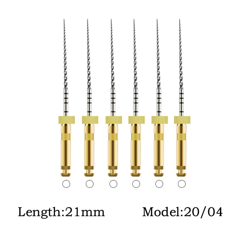 Zubní pilník Kužel kořenového kanálku Endodontický pilník Zlatý rotační pilník aktivovaný teplem Flexibilní materiály pro zubaře SOCO