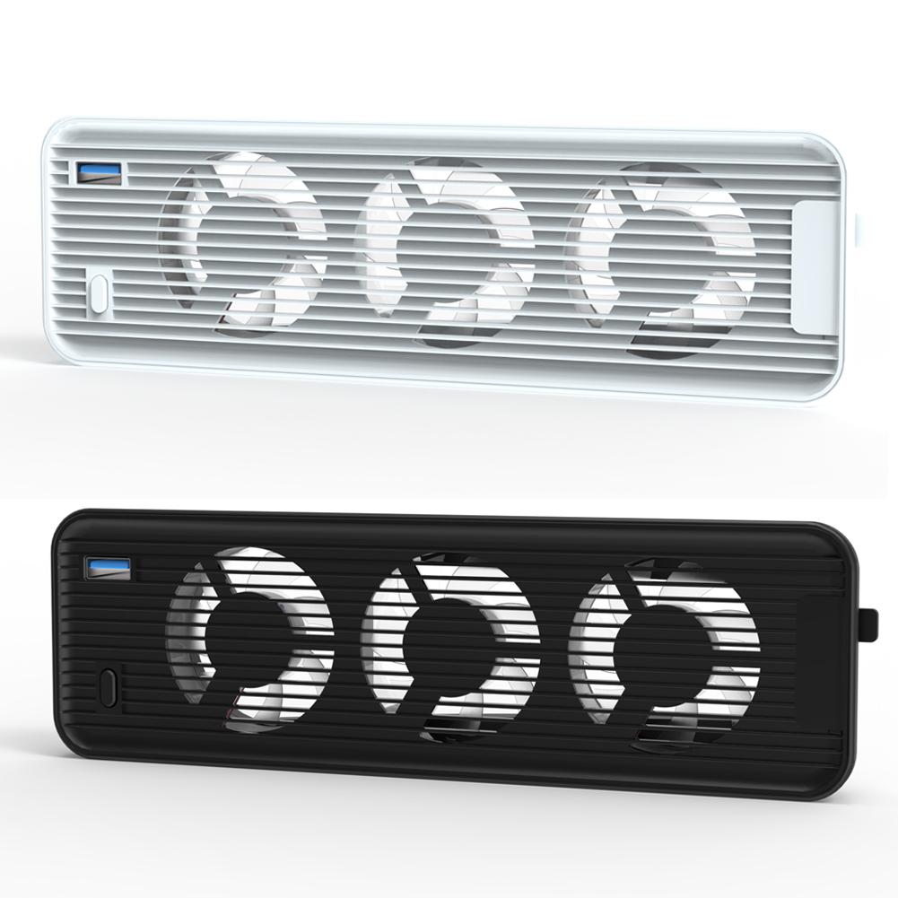 Quiet Cooler Fan 5500RPM Cooling Fan LED Light Efficient Cooling System with 3 Fans for Playstation 5 Disc&Digital Edition
