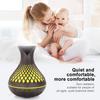Difusor de Óleo Essencial 500ml com Grão de Madeira e Design Vazado - Umidificador de Pétala de Grande Capacidade para Aromaterapia Doméstica.