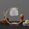 Clear Glass Pumpkin Lamp Shade Handcrafted Decorative Pendant Light Fixture Cover for Bedroom Living Room Study Rustic Farmhouse
