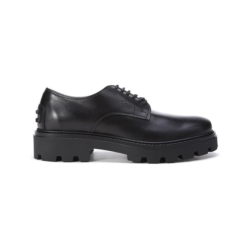 TOD'S Men's Black Leather Lace-up Platform Oxford Shoes
