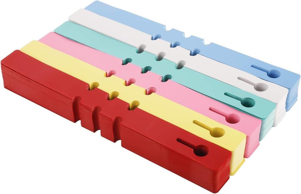 Hepatton Garden Bonsai Plant Labels for Potted 6 Pack of 600 Labels, Tags, Succulents, Flowers, Plants, Gardening, Signs, Colors,