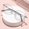 New Fashion Women Reading Glasses Men Metal Frame Blue Light Blocking Far Sight Eyeglasses with Diopter +1.0+1.5+2.5+3.5+4.5