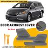 Gray Car Interior Door Armrest Cover Leather Fits 11-17 Honda Odyssey Waterproof