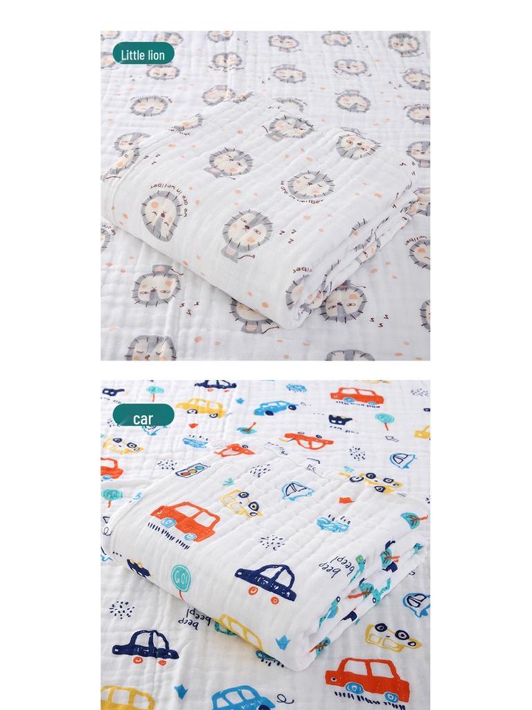 Pure Cotton Four-Layer Gauze Baby Bath Towel and Swaddle Blanket for Newborns