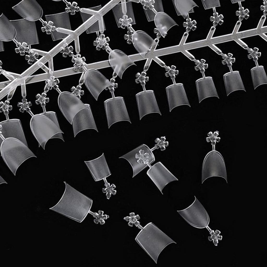 240 Pcs Oval Short False Nail Art Tips Set Half Cover French Resin Fake Nail Tips Finger Stickers Nail Extension Tips