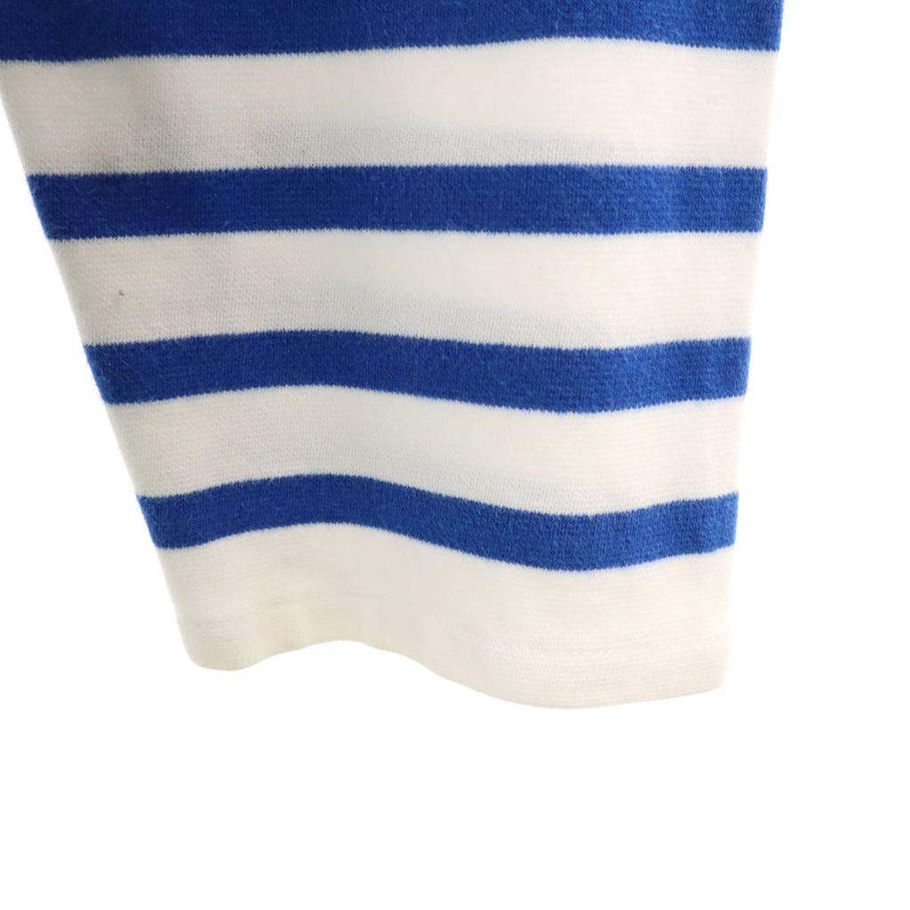 ORCIVAL Made in France Long sleeve Boat neck one piece White x blue Women Used