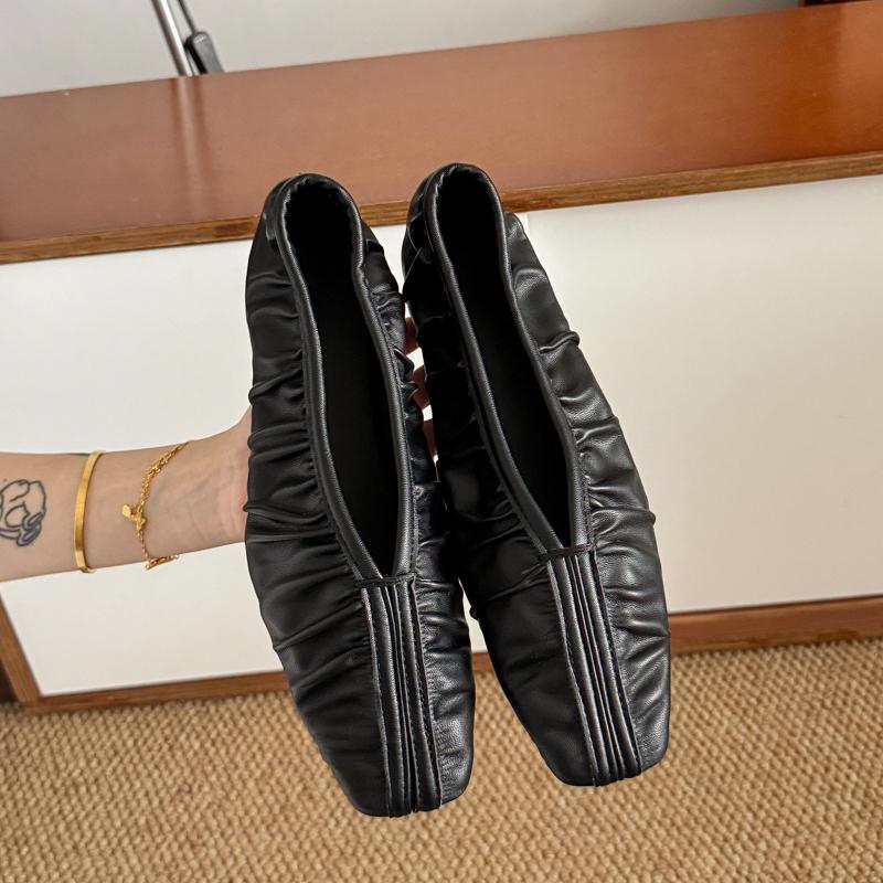 Fashion Women's Pleated Loafers Ballet Flats Female Mary Jane Shoes Summer Cozy Walking Woman Sneakers Trend New Zapatillas De Mujer