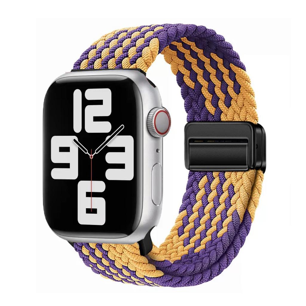 Nylon Braided Band Strap Compatible For Apple Watch S10 46mm 44mm 40mm 45mm 49mm 41mm 38mm iWatch Series Se 10 7 3 5 6 8 9 Ultra