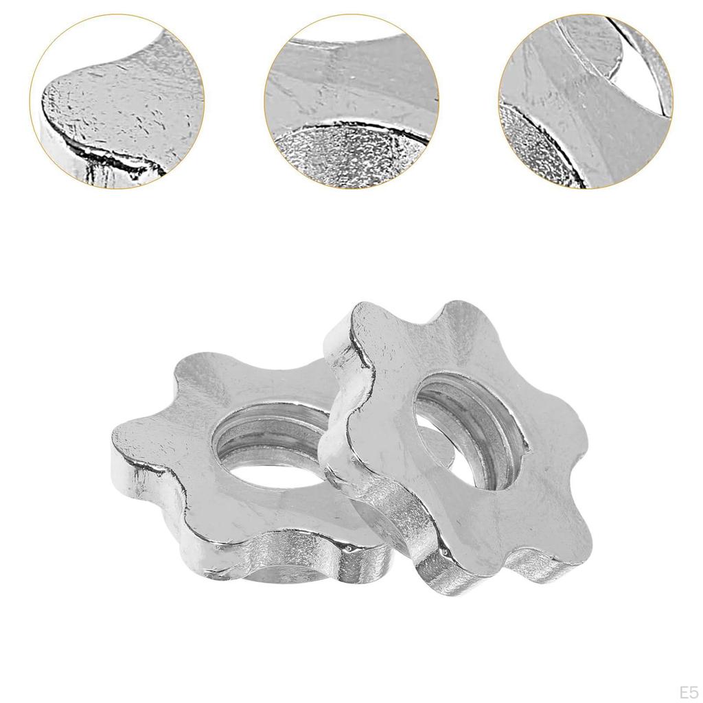 2 Colares de Barra, Colares de Halteres, Abraçadeiras de Parafuso Leves para 25 mm/0,98 Polegadas Esportes