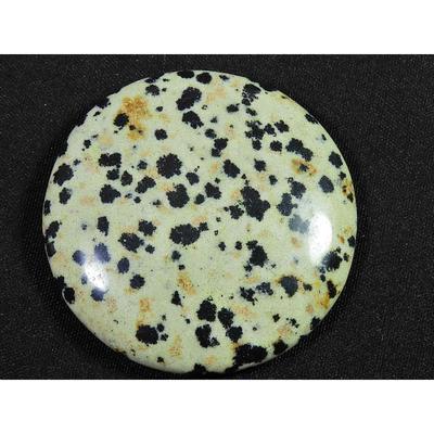 35X35MM Natural Dalmation Jasper Round Gemstone Crystal Loose Cabochon 64Cts SK-2909