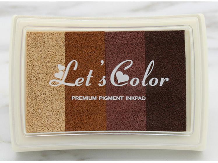 DIY 4-Color Gradient Ink Pad for Stamps and Finger Painting