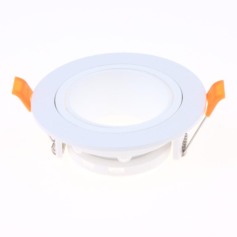 1Pcs White Black Round Light Kit Gu10 Base Lamp Holder Adjustable Ceiling Spotlight Shell Accessories