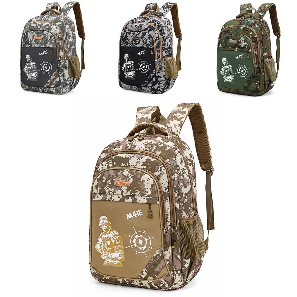 Character Print Pubg Backpack With Breathable Material For School