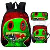 3Pcs/set Garten Of BanBan Backpack Anime Game School Bags Boys Girls Bookbag Cartoon Large Capacity Children Schoolbag Mochila