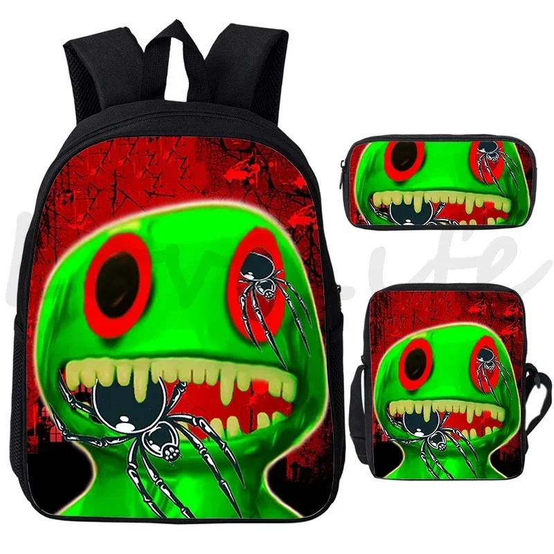 3Pcs/set Garten Of BanBan Backpack Anime Game School Bags Boys Girls Bookbag Cartoon Large Capacity Children Schoolbag Mochila