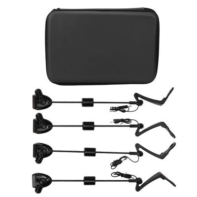 4 stücke Kunststoff Angeln Biss Alarm Kleiderbügel Swinger Kette Anzeige Sound & Licht Alarm Fisch