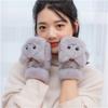 Plush Thick Plush Fingerless Glove Soft Warm Thick Gloves Fashion Flip Half Finger Gloves