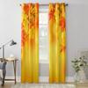 Rideaux de fenêtre Feuilles d'automne pour salon Décor de chambre à coucher de luxe Rideaux Traitements de fenêtre de cuisine Rideaux