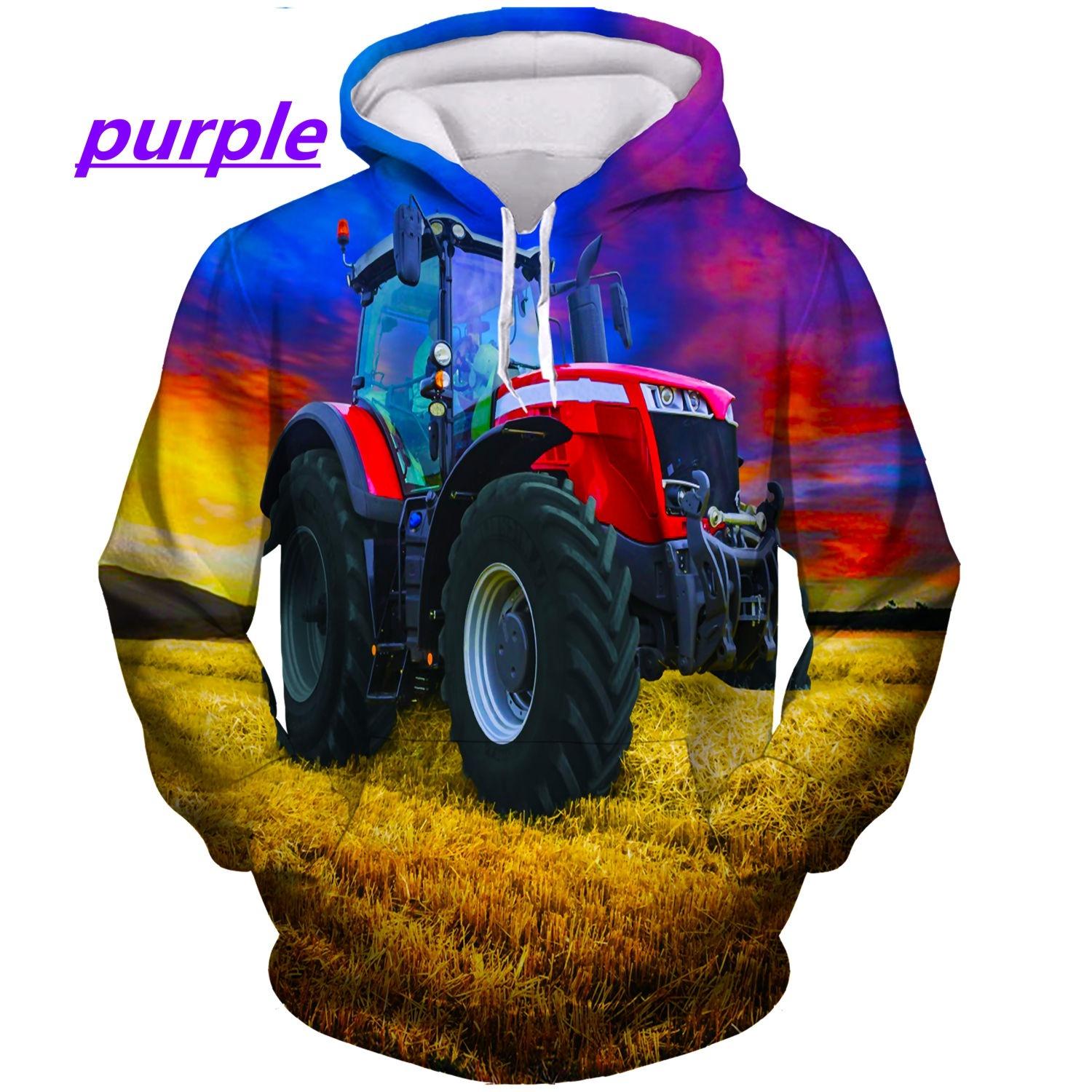 

Newest Cartoon Tractor 3D Printed Hoodie Funny Fashion Casual Sweatshirt Pullover 6XL