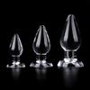 Giant Backyard Crystal Bead Anal Plug Set: Small, Medium, Large TPE, High Transparency.