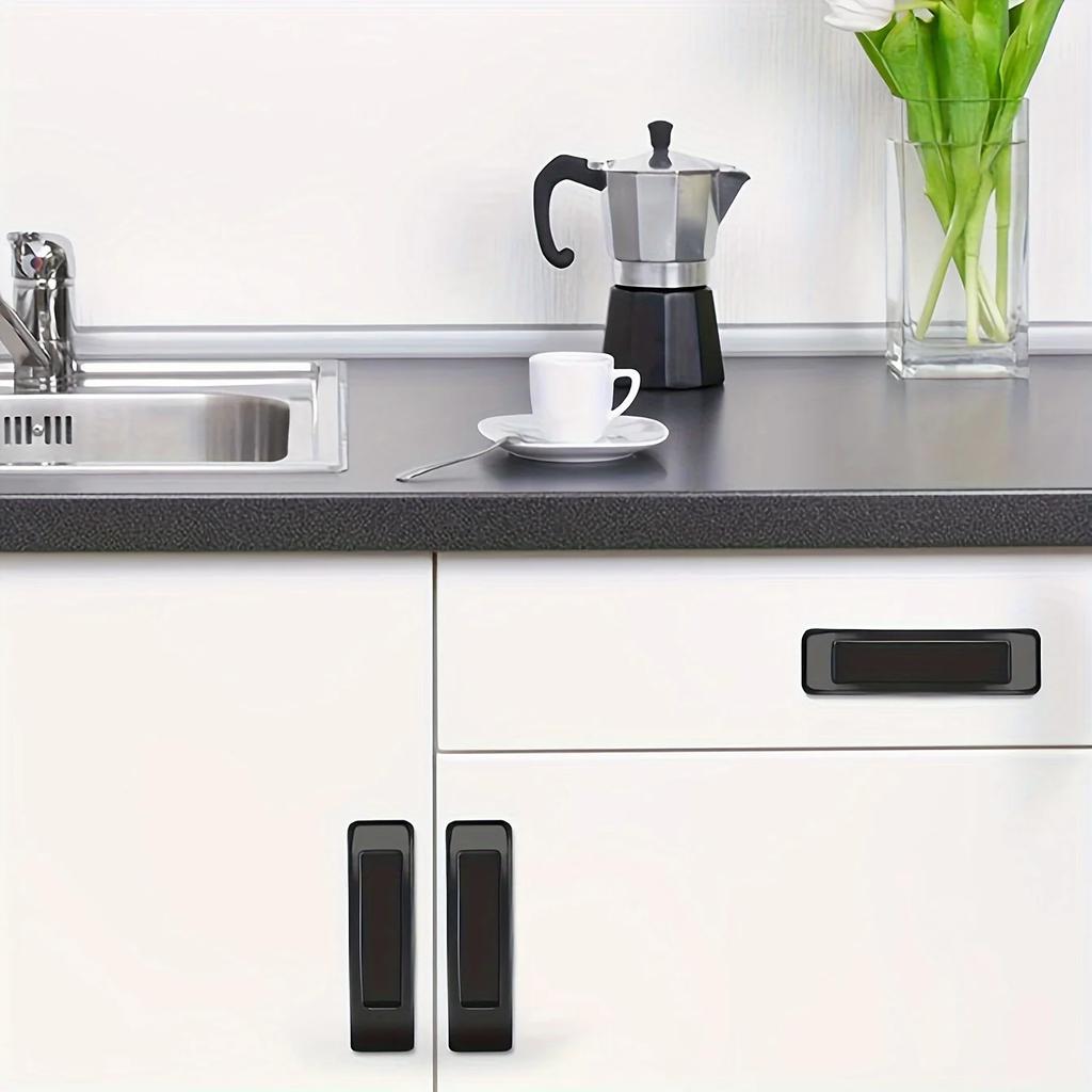 2/4Pcs Self Adhesive Sliding Door Handles for Doors Glass Window Cabinet Drawer Wardrobe Handle Push-pull Home Supplies