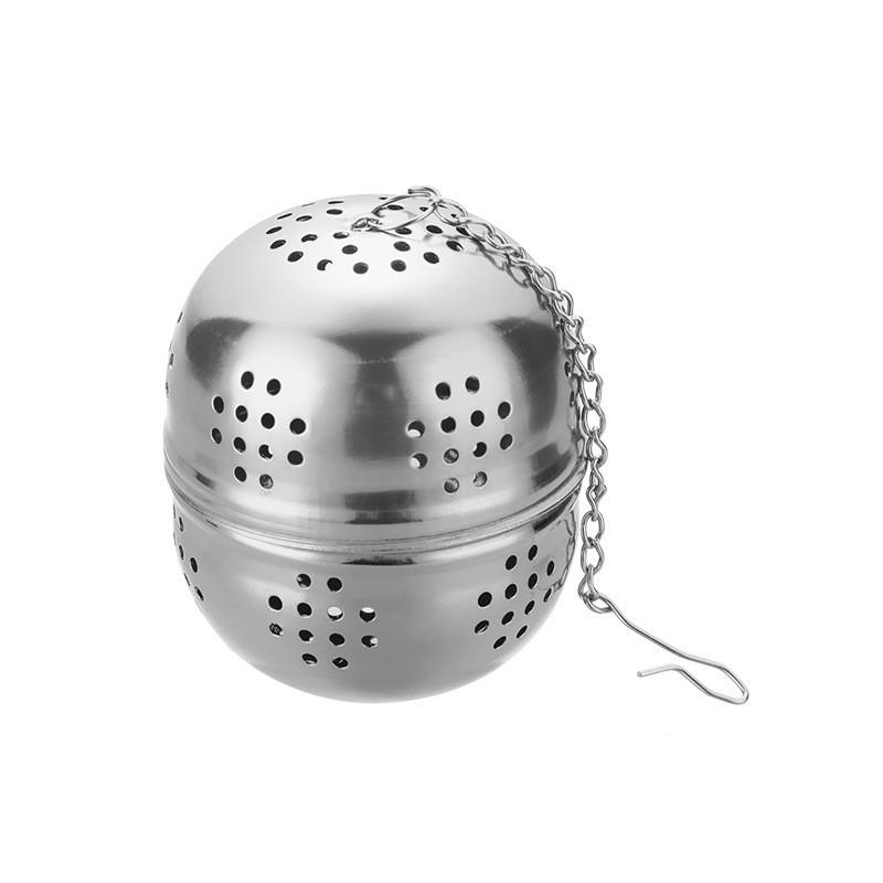 Stainless Steel Tea Infuser Tea Leak Mesh Strainer Hot Pot Spices Seasoning Ball Teapot Filter with Chain Kitchen Accessories