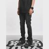 Pantalon évasé slim pour homme AKAMA avec fermeture éclair - Jean élastique noir
