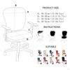 Home Rotate Seat Cover Slipcover Machine Washable Easy To Remove for Study Office
