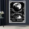Black Tapestry Wall Hanging Psychedelic Sun Tarot Hippie Astrology Background  Room Boho Decor
