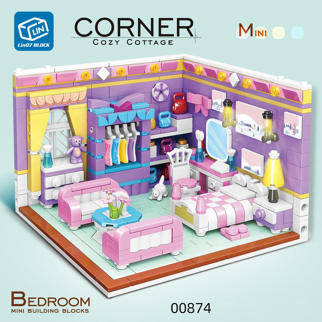 New City Building Blocks Sets Kits Friends House Bedroom Kitchen Model 3 IN 1 Deform Brinquedos Educational Toys for Girls