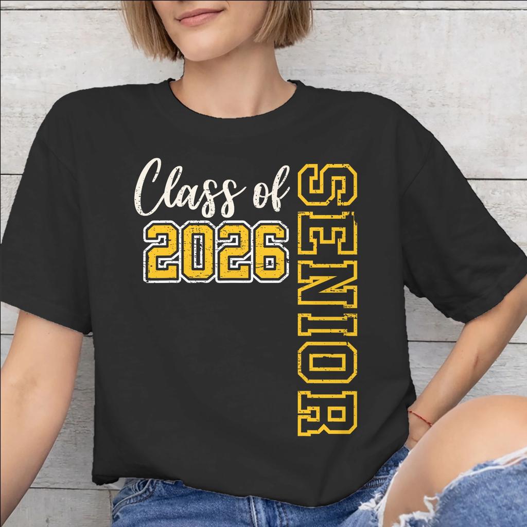 Class of 2026 Senior Graduation Graphic Printed T Shirt for Unisex Unisex Pure Cotton Tee Shirt Clothing
