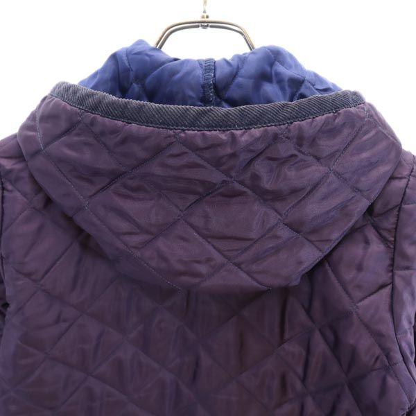LAVENHAM Quilted Jacket 36 Purple Hood Women Used