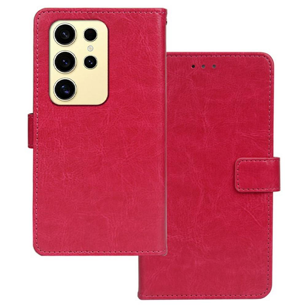 IDEWEI For Samsung Galaxy S26 Ultra Case Wallet Leather Phone Cover Crazy Horse Texture