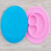 One-piece smiley face placemat, plate grid, baby complementary food tableware, food-grade silicone children's placemat