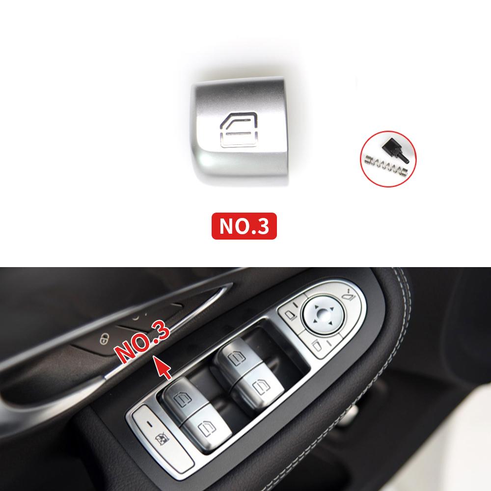 Car Window Switch Button Cover Vehicle Door Glass Control Switch Key Cap For Mercedes Benz W213 W238 W257 E CLS Class