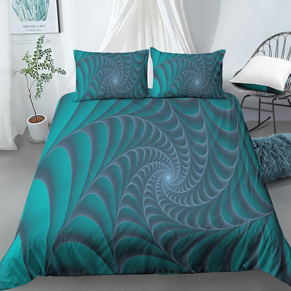 Geometric Duvet Cover Set Bohemian 3D Print Polyester Comforter Cover King Queen Twin Size with Pillowcase for Kids Boys Girls