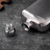 Thickened High-End Pure Titanium Square Travel Decanter, Portable Pocket Whiskey/Wine Decanter, Pure Titanium Gift Wine Bottle