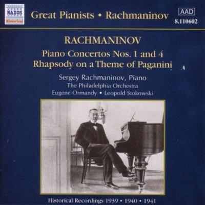 CD SERGEI VASILYEVICH RACHMANINOFF / T - Piano Concertos Nos. 1 And 4 ? Rhap 8110602 Naxos Historica 1999 Europe Classical Used