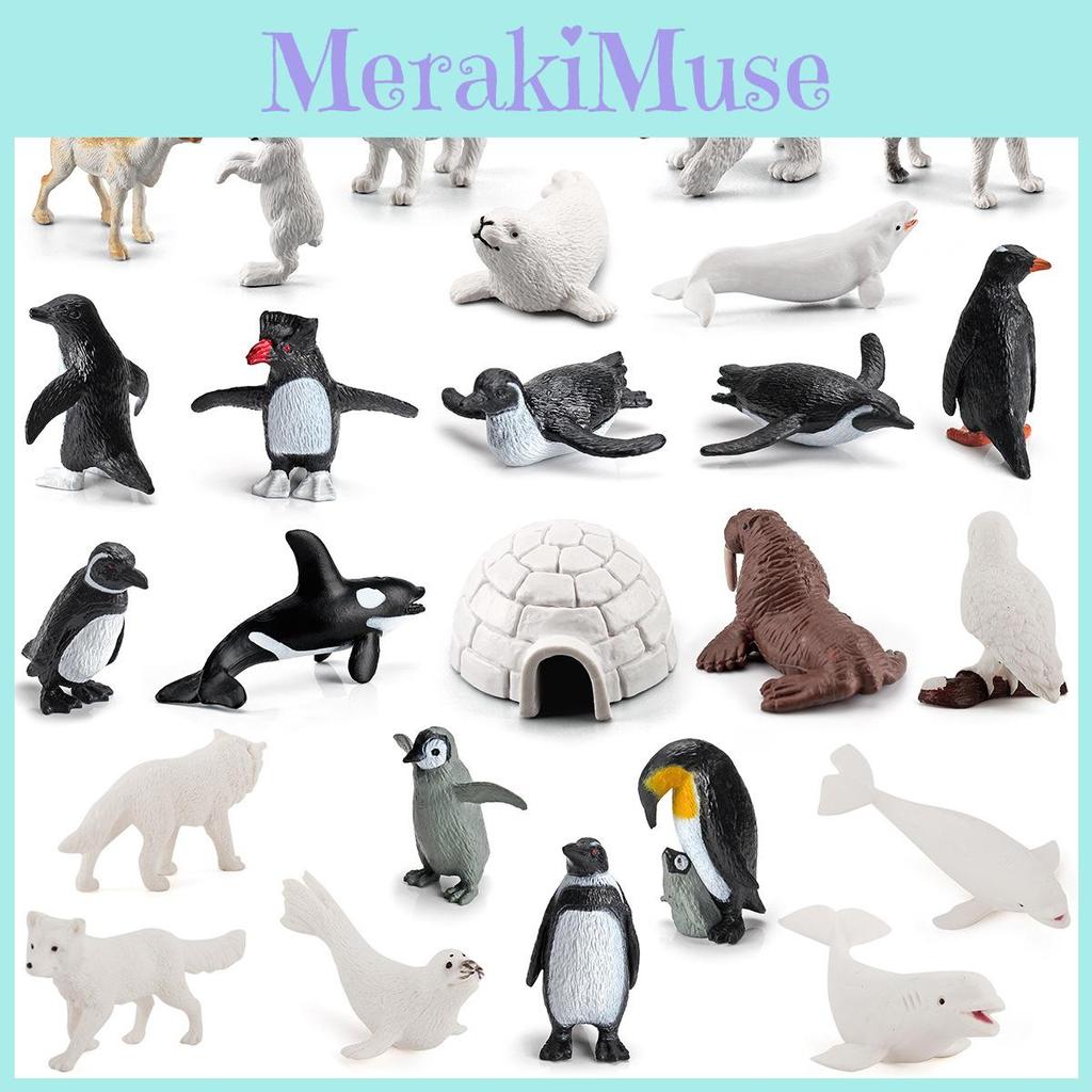 Arctic Animal Pvc Collection With Realistic Marine Land Creatures For Educational Use