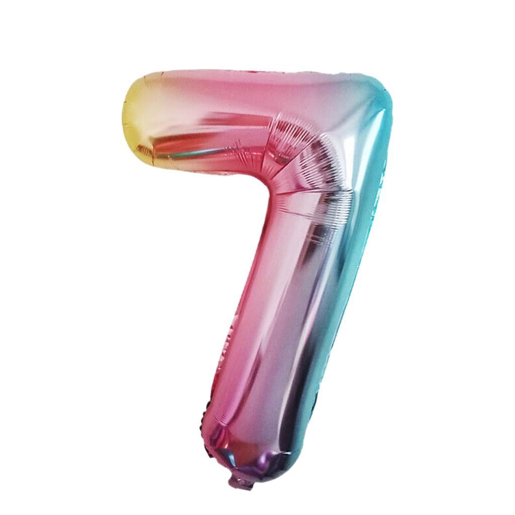 40 Inch  Gradient  Number 0-9 Foil Digital Balloons For Birthday Party