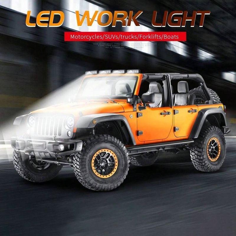 18W Power LED Daytime Running Lights Super Bright 6000K White Spotlights High Bright Aluminum Alloy LED Work Light SUV Truck