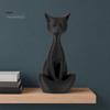 Cat Collectible Art Piece 3D Printed Meditating Figurine, Modern Abstract Sculpture with Cross-Legged Pose, Desk Decor Minimalist for Office