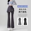 Women S Flared Pants Fake Two Piece Yoga Fitness High Waist Slim Leggings