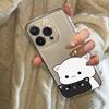 Cartoon Cat Duo Phone Case For iPhone 17 Air 16E 16 15 14 11 Pro Max Plus 13 12 Mini 8 7 X Transparent Shockproof Cover